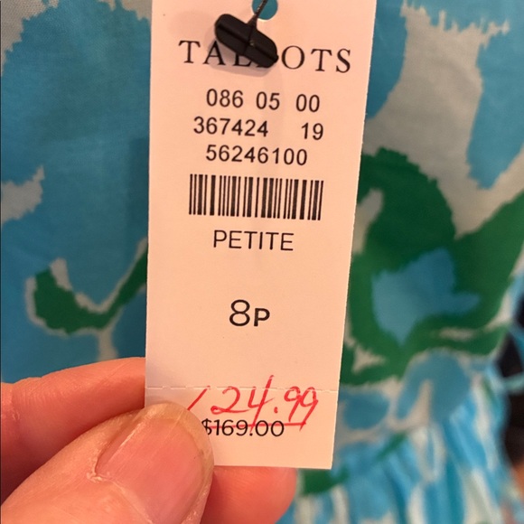 Talbot Petite Ikat Medallion Tiered Maxi Dress - Picture 11 of 14